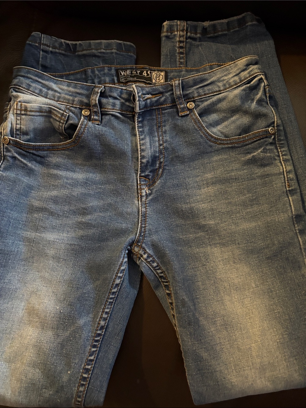 Kids Blue Denim Jeans - Classic Five-Pocket